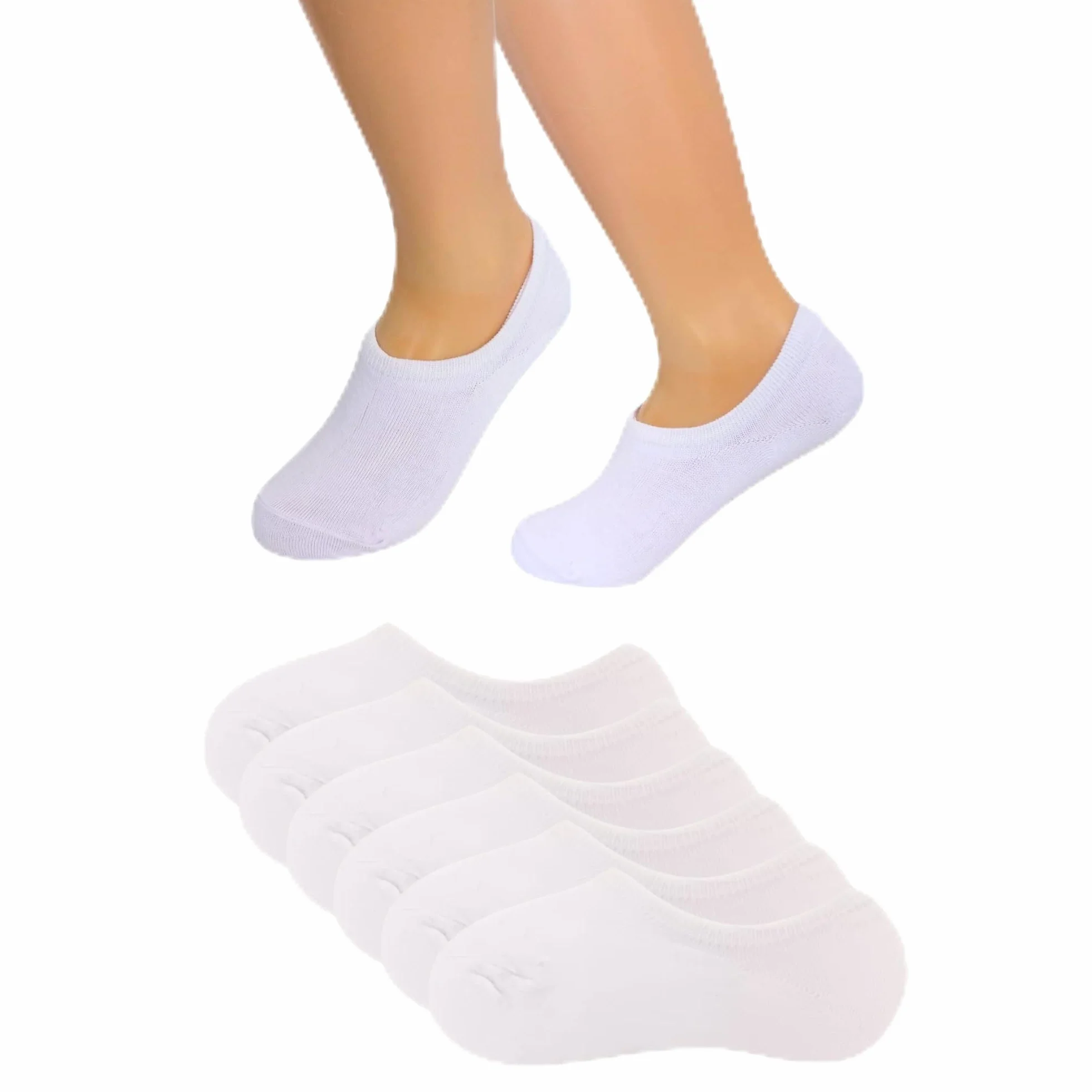 Calzini invisibili bambino/ragazza, in puro cotone calze corte, calze traspiranti morbide, antiscivolo-silicone per ogni occasione socks-pinkis-corti-sport