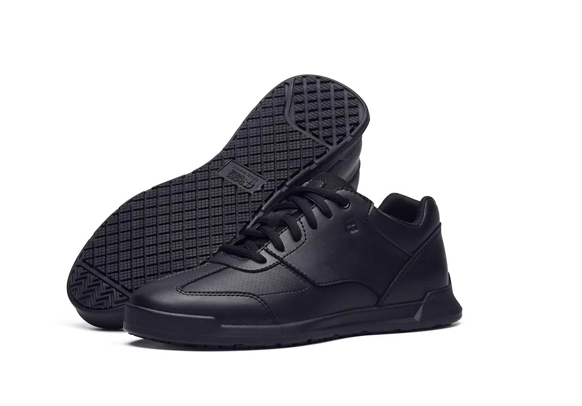 Shoes for Crews Scarpe da Ginnastica da Donna Antiscivolo, comode, idrorepellenti, Antiscivolo, con Solette Rimovibili, Ideali per ristoranti, cucine di Catering, Chef, Cameriere, Liberty, Nero Eco