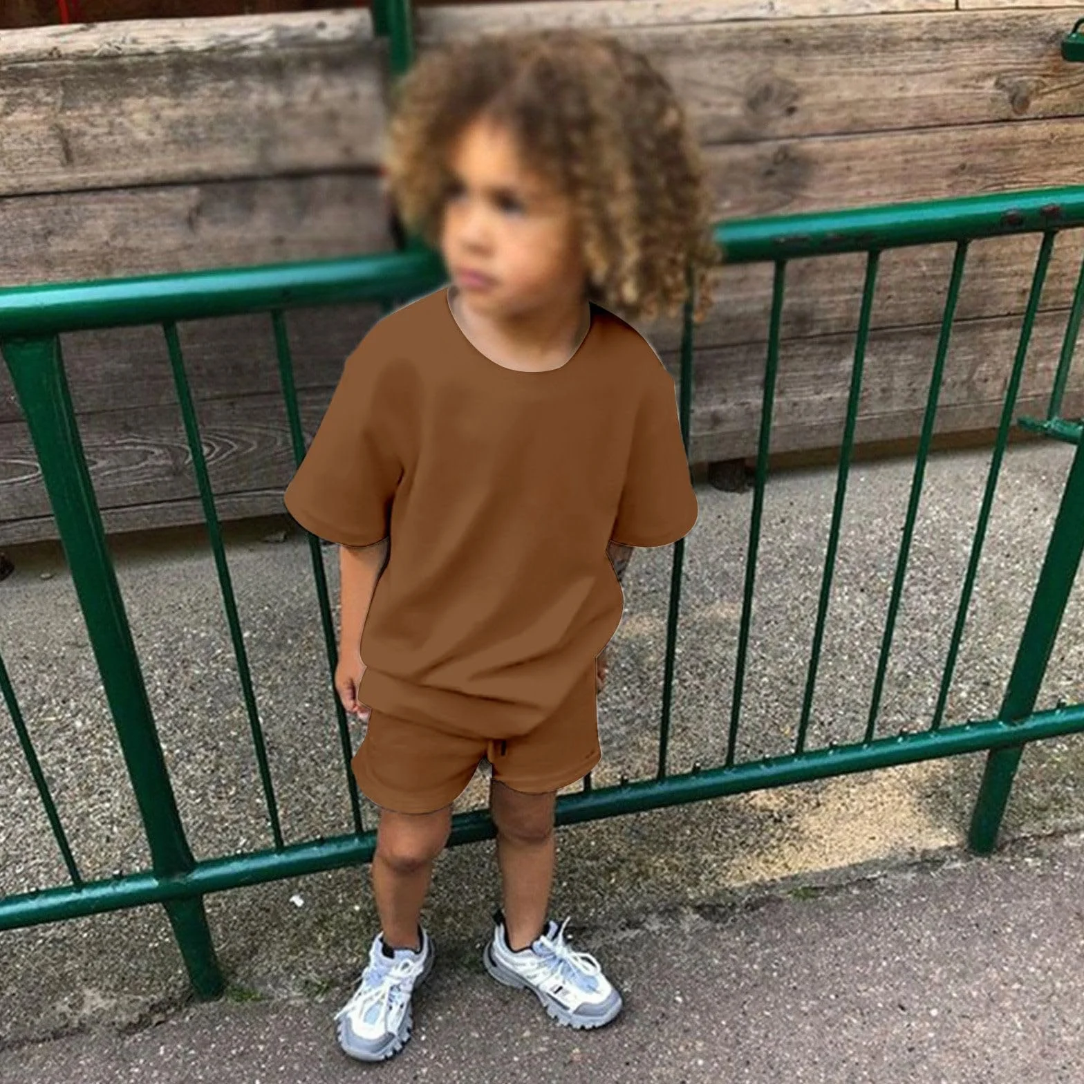 Completo Estivo Bambino - Set di Abbigliamento Bambini 2 Pezzi in Cotone Maglietta a Maniche Corte+Pantaloncini Elastici Coordinato Estivi Tuta Casual Tinta Unita Vestiti Outfit set per 6 mesi-13 anni