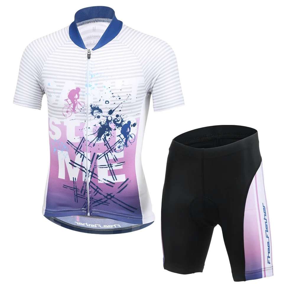 Set di maglia da ciclismo per bambini, a maniche corte, per bici da strada, mountain bike
