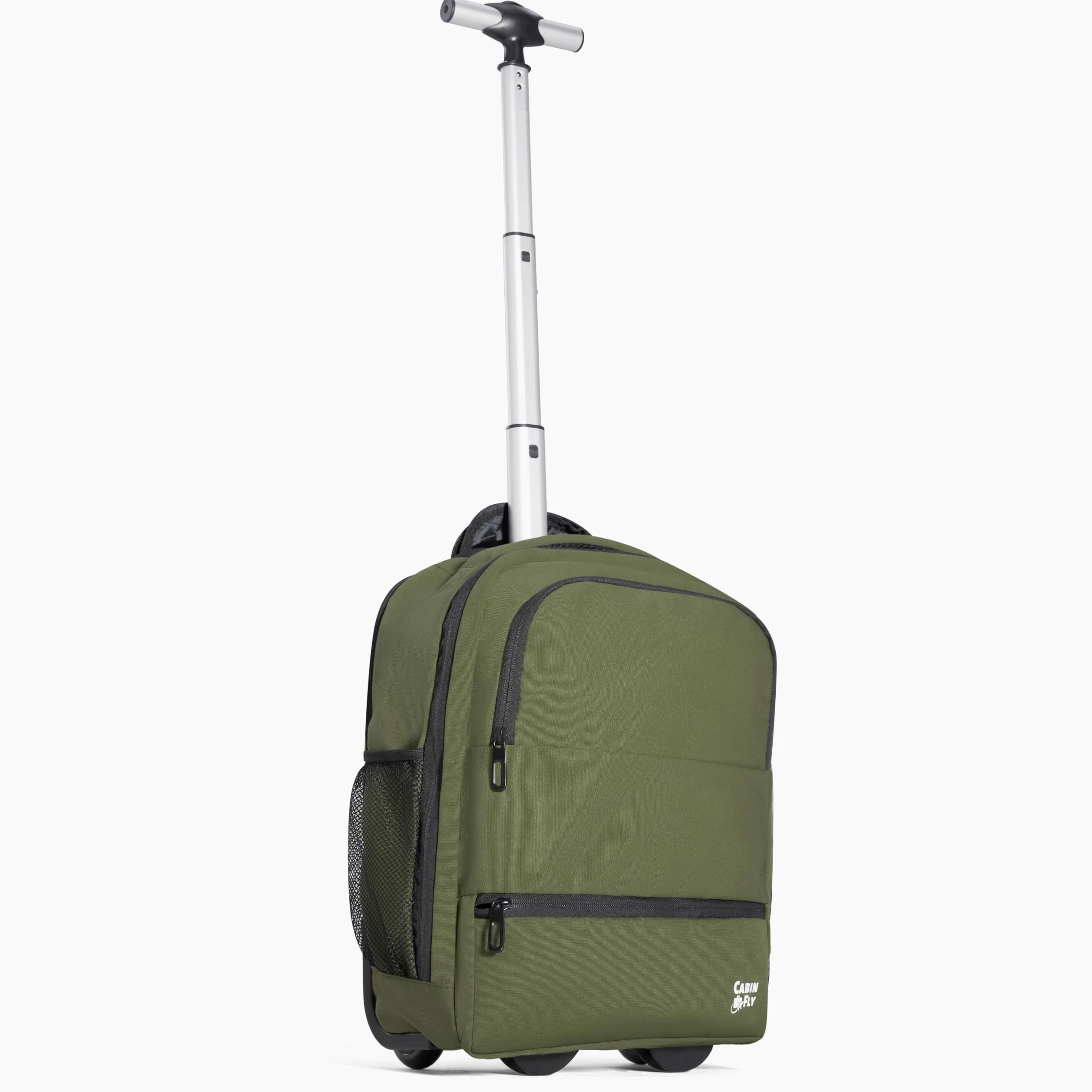 Aircruiser Hybrid 40 x 30 x 20 cm Ryanair Zaino Con Ruote Wizzair Bagaglio a Mano Transavia Zaino da Viaggio Aereo Vueling Carry-On (Verde, 40x30x20 cm - Con Ruote)