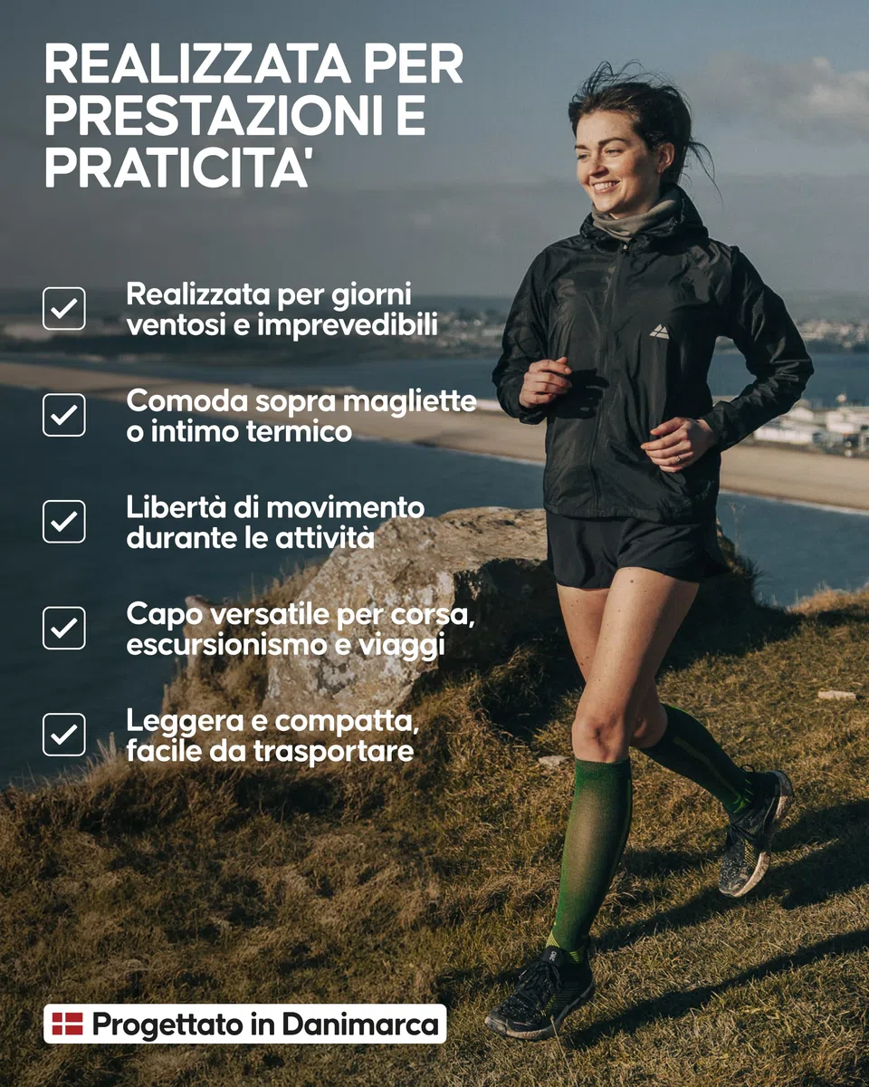 DANISH ENDURANCE Giacca a Vento Donna, Traspirante, Antivento per Running, Trekking, Ciclismo