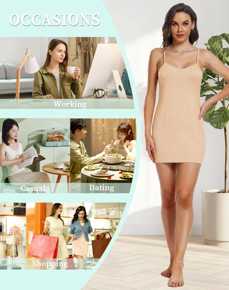 Sopesil Sottovesti da Donna Sottoveste Completa Senza Spalline Camicia da Notte Donna Eleganti Mini Abiti Maniche Sexy