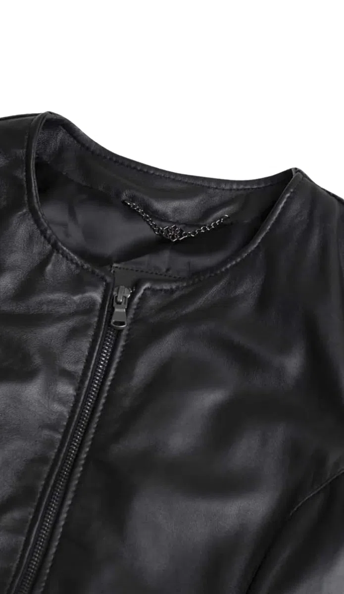 BARONE giubbotto pelle donna estivo - giacca pelle corta donna - vera pelle Made in italy IRENE CORTO
