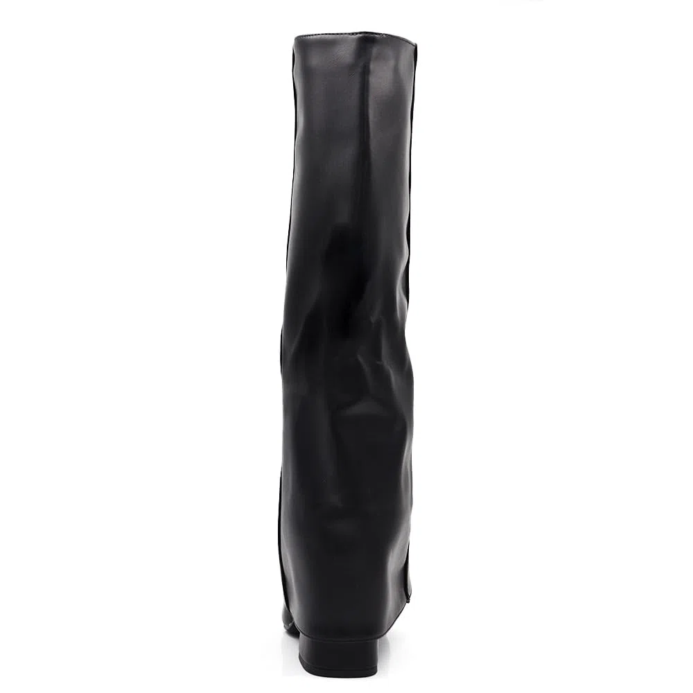 IF FASHION Stivali Alti A Punta Gambale A Ghetta Cownboy Texani Con Tacco Alto Da Donna GA017