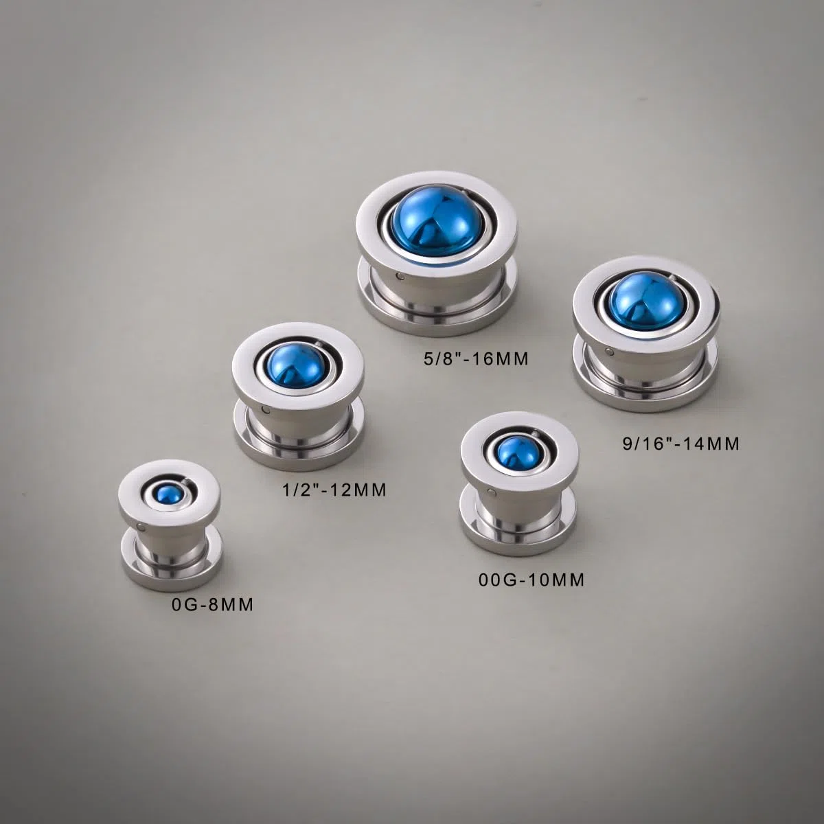 COOEAR Planet Ear Tunnels Flesh Plugs, misuratori in acciaio inox per orecchini, viti posteriori estensori.