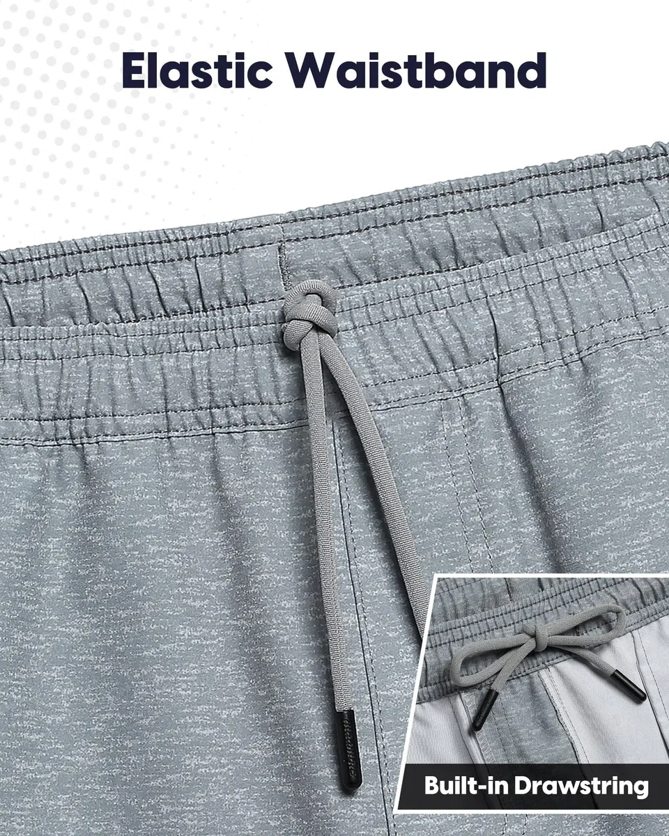 maamgic Pantaloncini da corsa da palestra da uomo, 17,8 cm, ad asciugatura rapida, pantaloncini da allenamento atletico con tasche con cerniera,