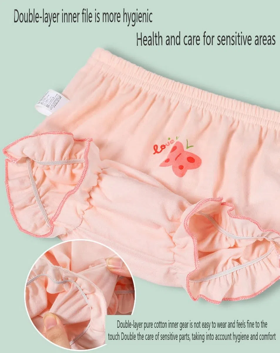 Intima per Neonate in Cotone Bloomer Pantaloncini con Volant, Mutandine Copertura Pannolini per Bambini, Bimba Neonata Biancheria Intima, Mutandine Assorbenti Apprendimento 2 Anni