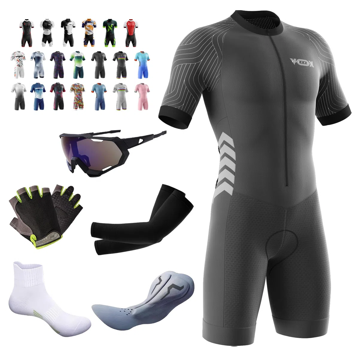 Tuta da ciclismo da uomo, con imbottitura in gel, 2XS-6XL, per mountain bike, triathlon, ad asciugatura rapida, per ciclismo, allenamento, bici da strada, abbigliamento da ciclismo