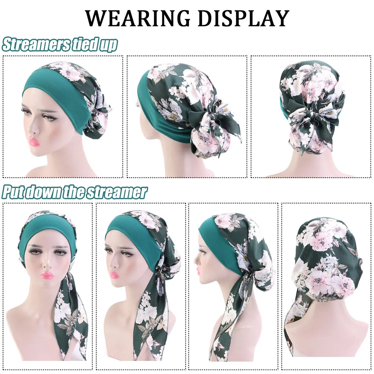 2 PCS Copricapo Chemioterapia Donna, Turbante Elastic Berretto, Chemioterapia Cappello, Copricapo, per Chemio Perdita dei Capelli