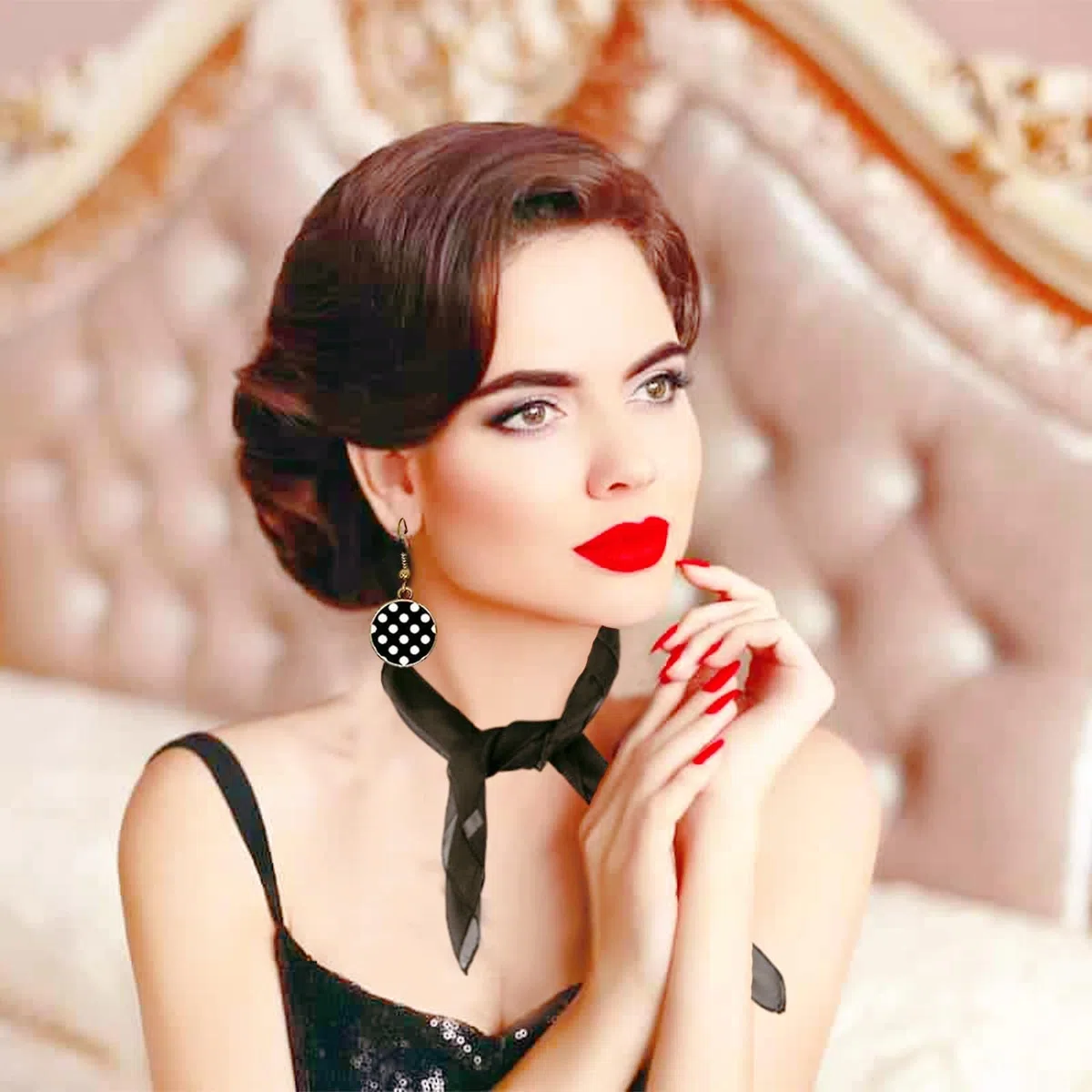 Anni Compleanno Donna - Set di Accessori Vintage per Feste degli Anni '50, 7 Pezzi Completo con Cravatte, Vestiti Grease e Accessori Unisex