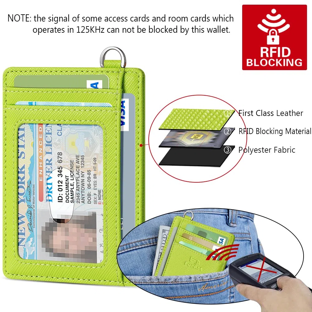 FurArt Porta Carte di Credito, Protezione RFID Portafoglio porta tessere Sottile, Slim Porta Carte Credito Da Uomo e Donna