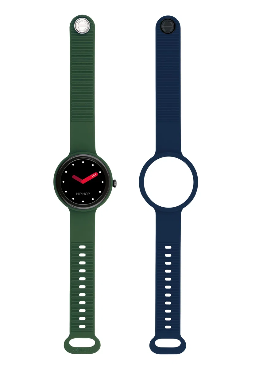 HIP HOP, Smartwatch Hero.NEXT, Smartwatch Uomo con 2 Cinturini Intercambiabili in Silicone, Orologio Smart con Display 1,09", Bluetooth 5.0, Funzioni Salute e Sport, Compatibile con iOS e Android