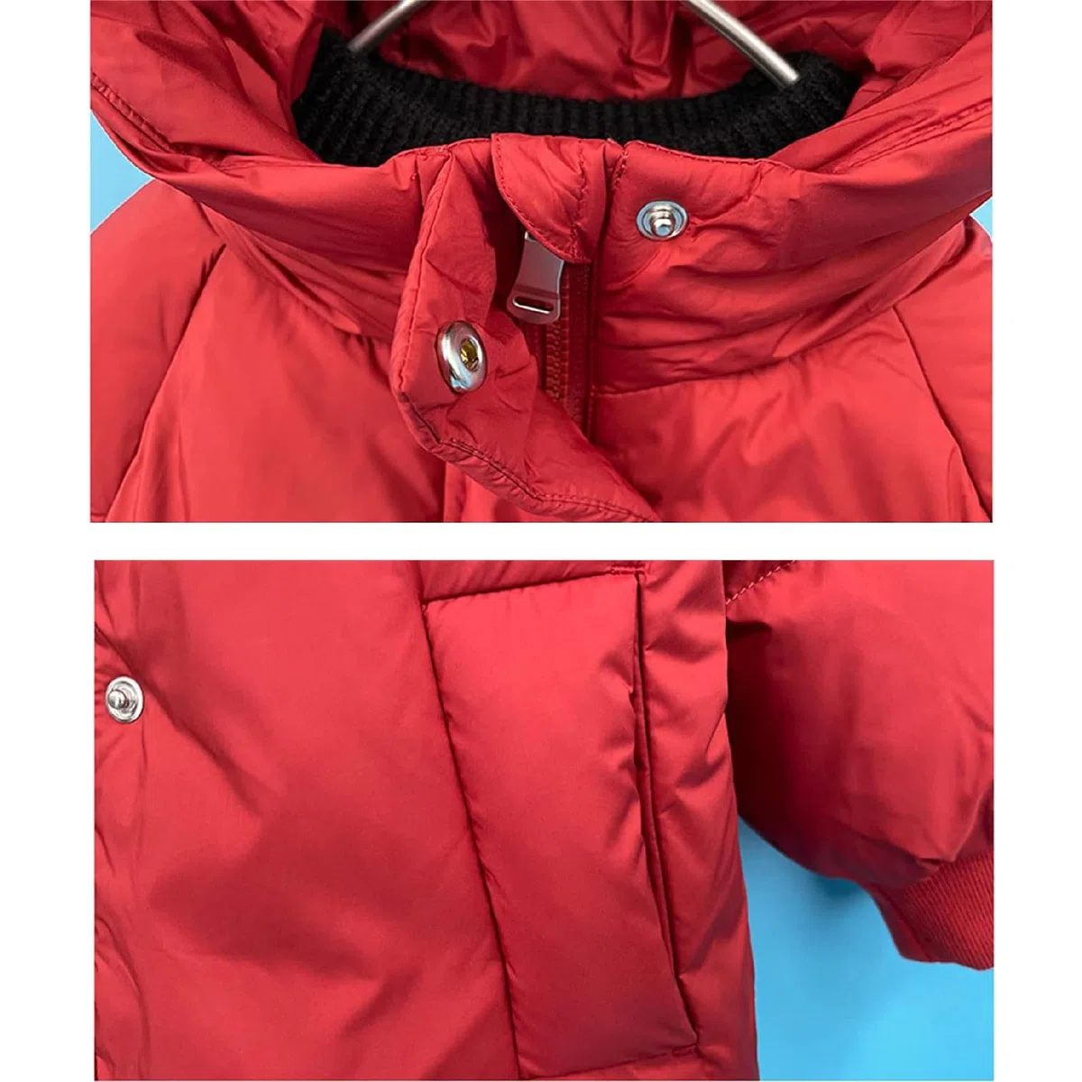 ASSICON Cappotto Invernale per Bambina da Bambino Piumino Leggero Antivento con Cappuccio con Orecchie Tuta da Neve per Bambini Giacca in Cotone con Cappuccio per Bambini