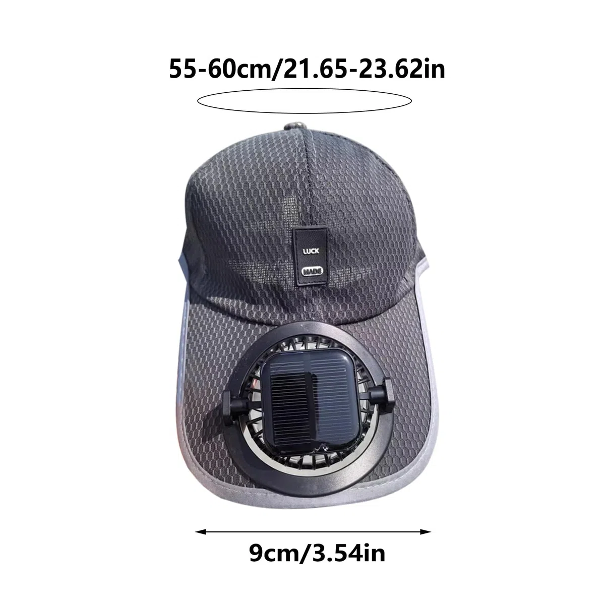 Unisex Solar Fan Cooling Hat, Ricaricabile USB, con Ventilatore Solare E Display A LED, Anti-UV All'aperto, Berretto da Baseball Regolabile E Regolabile per La Pesca in Spiaggia, Il Golf, Il Ciclismo