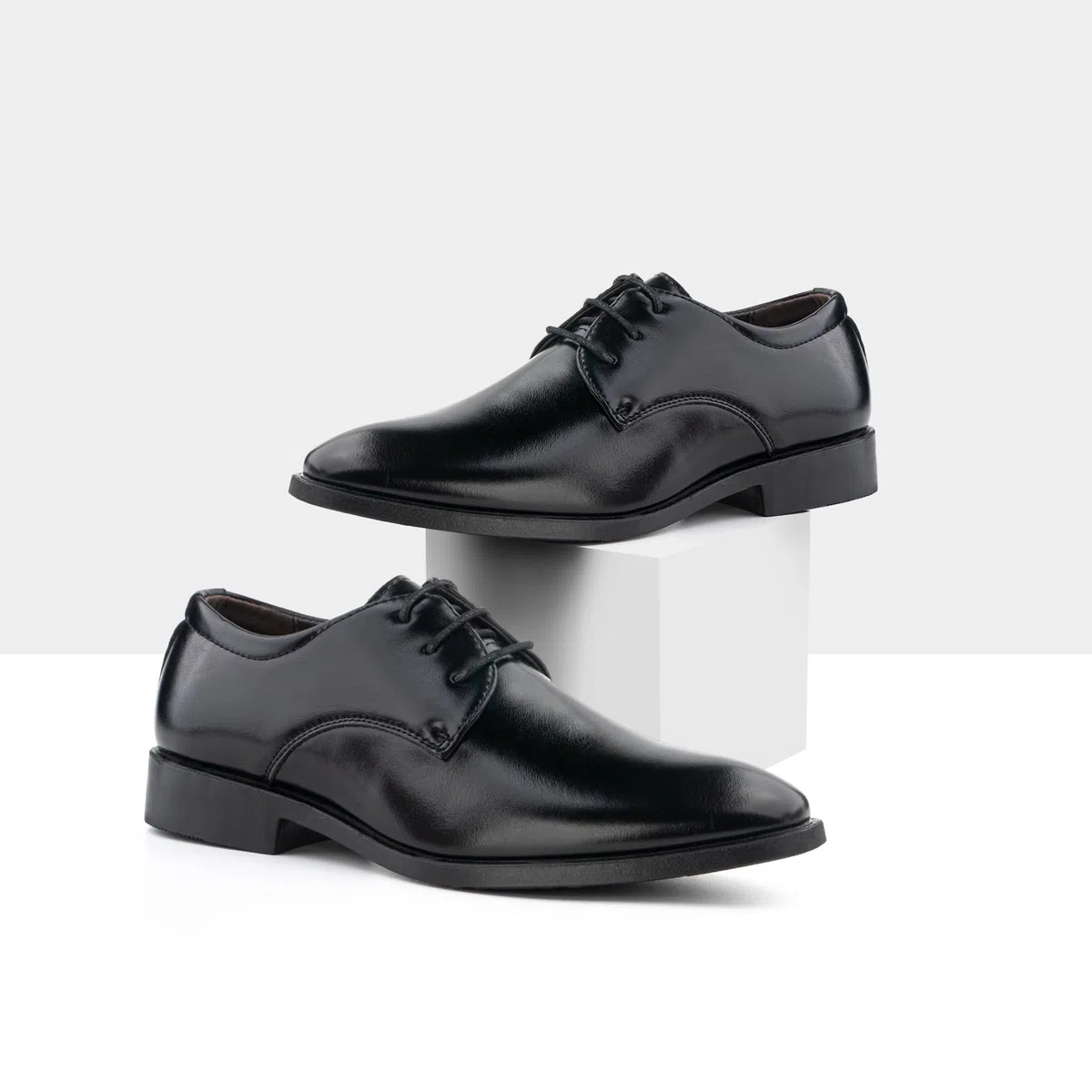 Hitmars Scarpe Uomo Eleganti Cerimonia Classiche Oxford Scarpe Stringate Uomo Derby Matrimonio Pelle Verniciata 2 Nero 45