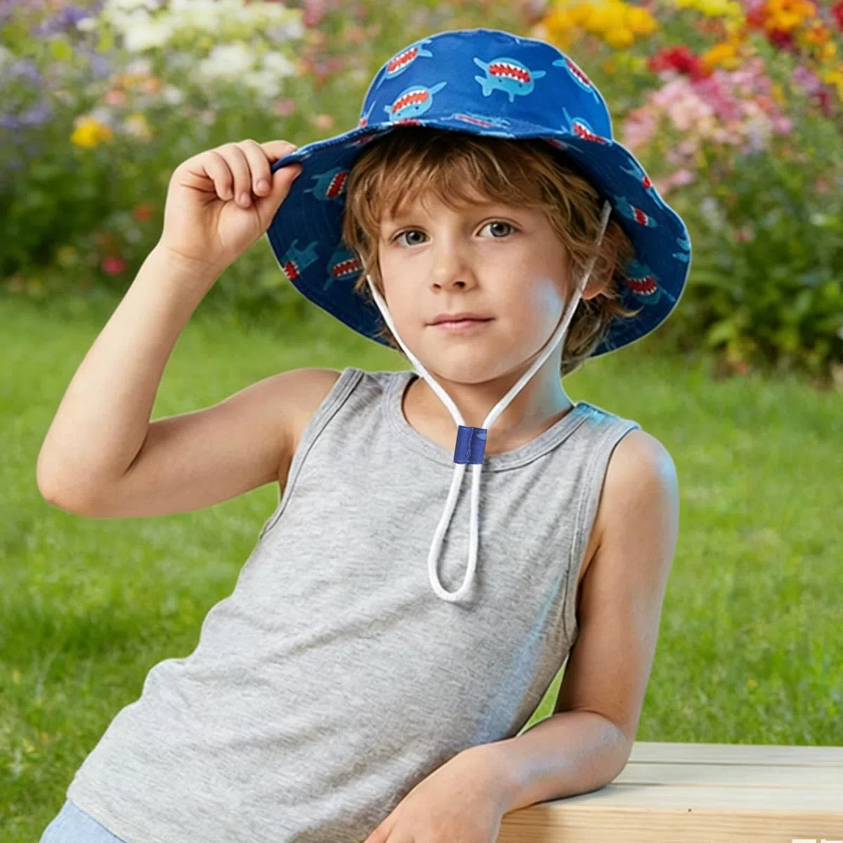 JSTHHTT 2 PCS Cappello da Sole per Bambini, Cappello Bambino, Bambini Bambino Pieghevole Cappelli da Sole da Spiaggia, Cappello da Sole Bambino Bambina a Tesa Larga, Regolabile, UPF 50+, 3-8 Anni