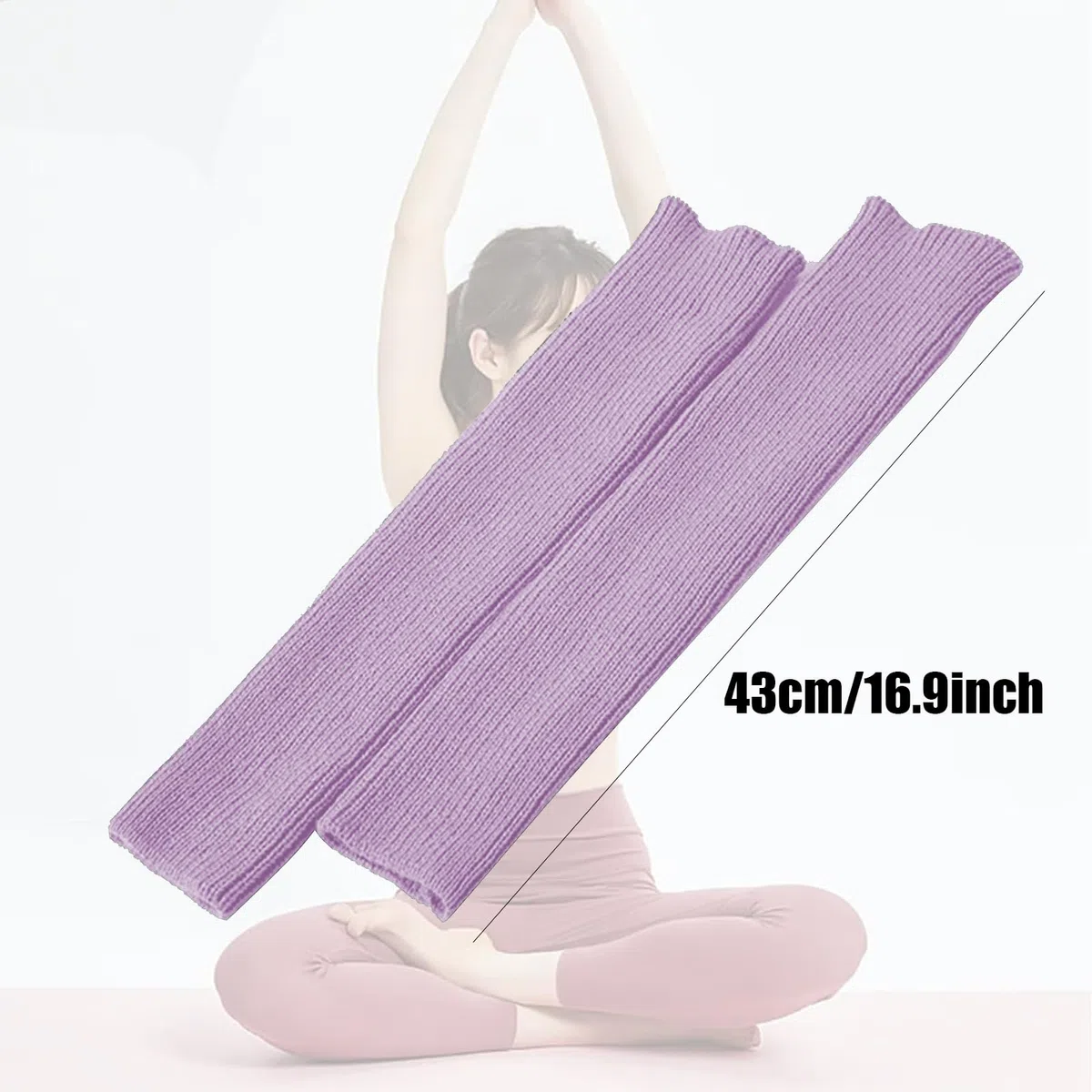 DWE - Calze da Yoga da Donna, lavorate a Maglia, Scaldamuscoli Sportivi per Palestra, Fitness, Danza Femminile, Abbigliamento Quotidiano