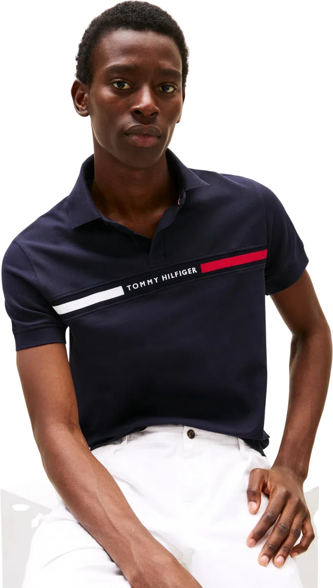 Tommy Hilfiger Uomo Maglietta Polo Maniche Corte Chest Insert Regular Fit