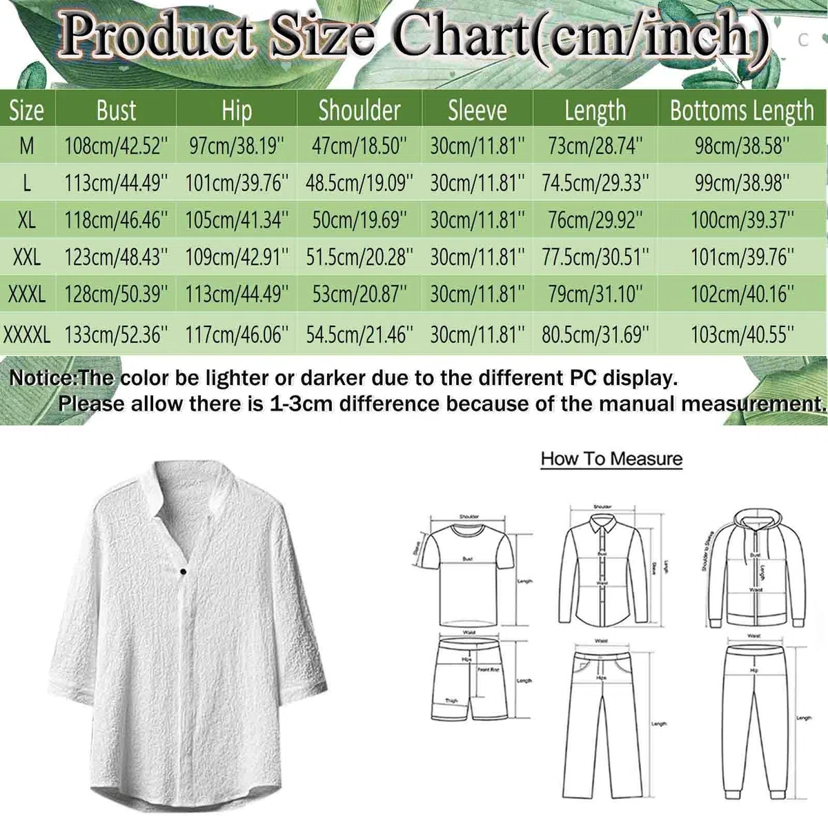 pvucpot Set da 2 Pezzi in Lino da Uomo Completi Estivi per Le Vacanze al Mare, Camicia a Maniche Corte Casual abbottonata Set di Pantaloni Lunghi Larghi