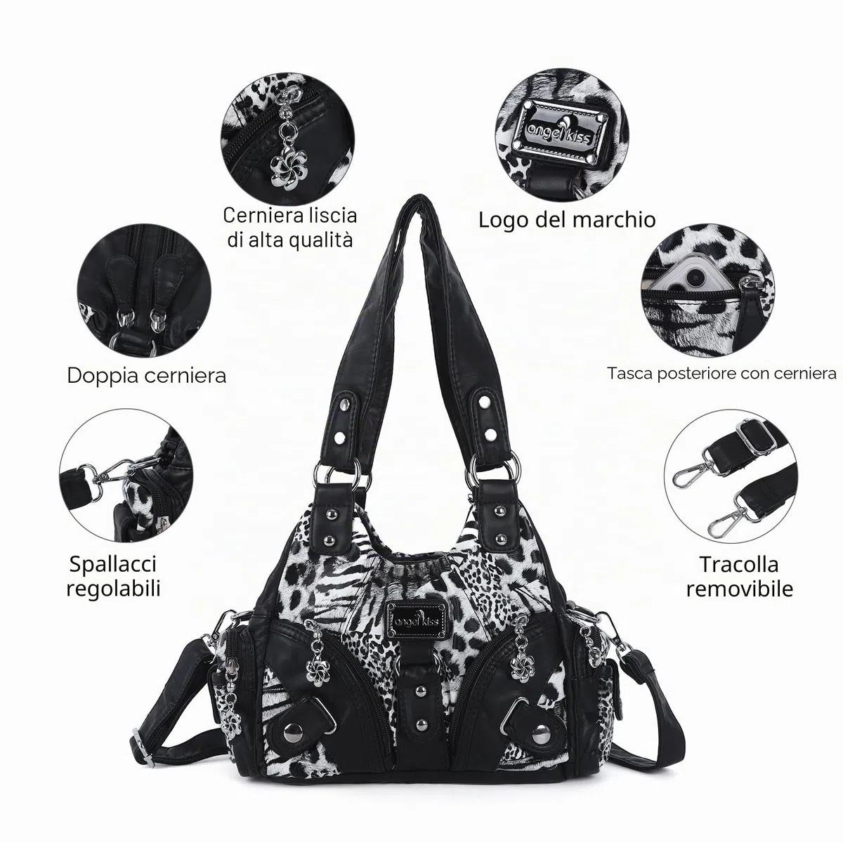 Angel Kiss - 160922, Borsa Hobo Donna