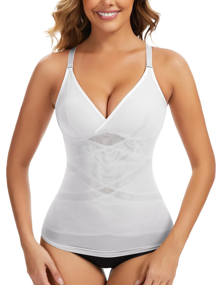 MISS MOLY Canottiera da donna in rete, modellante per la pancia, shapewear da donna, elasticità modellante