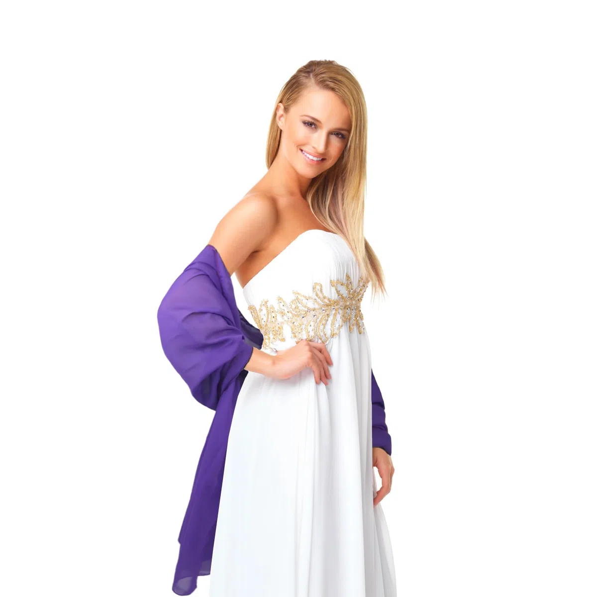 Lifup Scialle Stola di Chiffon Donna Elegante Coprispalle da Sposa Leggera Morbida Sciarpa da Sera Per Matrimoni Cerimonia Sposa Festa