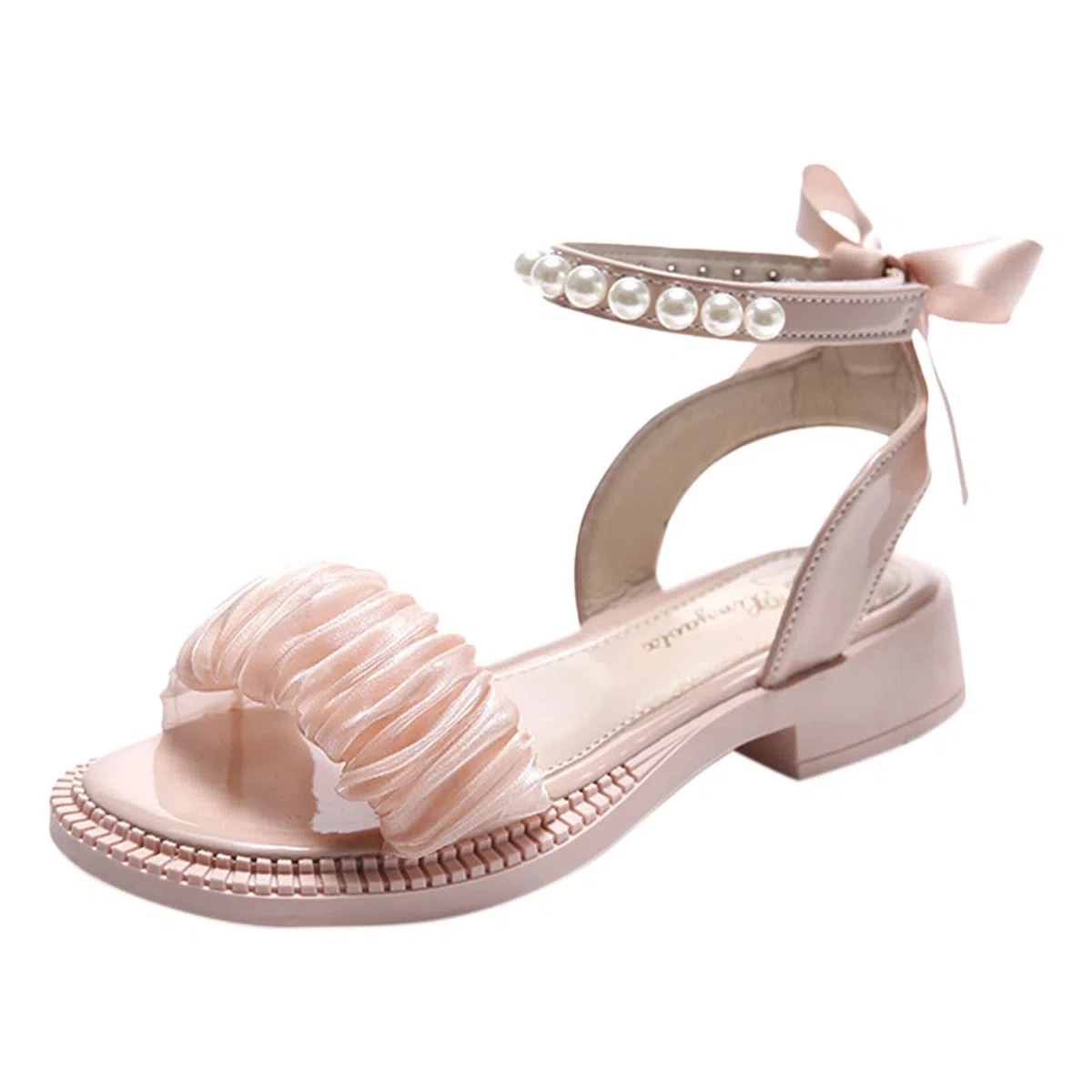 YHQZNLXQ Sandali Ragazza, Punta Aperta, Cinturino alla Caviglia, Scarpe Eleganti, Festa di Nozze, per Bambini, Scarpe da Principessa, per Neonati