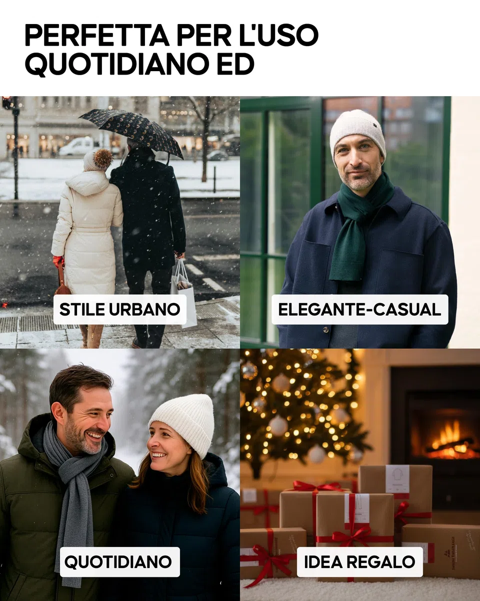DANISH ENDURANCE Sciarpa in Lana Merino, Uomo e Donna, Morbida Lana per l'Inverno, Qualità Premium