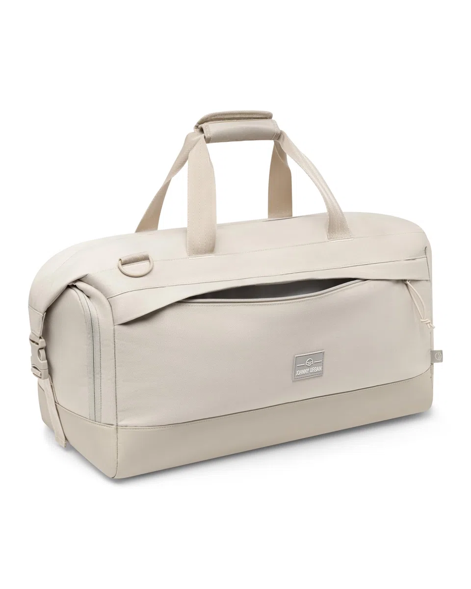 Johnny Urban Borsa da Viaggio Uomo Donna Beige - Milan - Borsa Palestra per Sport, Piscina, Padel, Calcio - Duffel Bag per Scarpe da Viaggio - 35L - Tracolla Regolabile - Idrorepellente