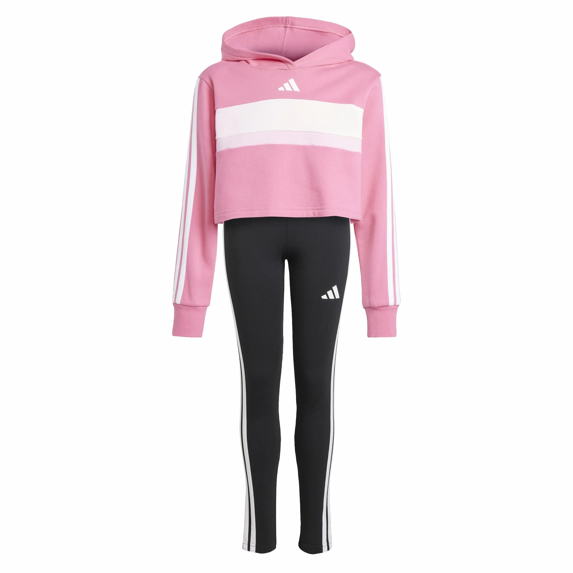adidas Seasonal Essentials Tiberio 3 Stripes Fleece Leggings Set TUTA Bambine e ragazze