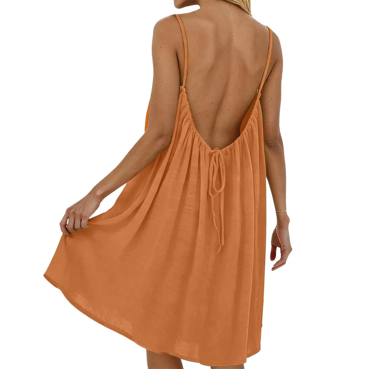 Vestito donna Estivo Abito Schiena Scoperta da Donna con Schiena Scoperta Senza Maniche Vestito Vestiti Estivi Vestiti Senza Maniche per Spiaggia Vacanza Matrimonio Estate Dresses For Women Spiaggia