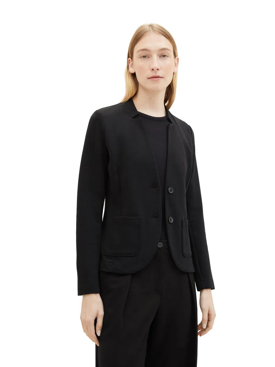 Tom Tailor 1043867 Cosy Blazer con Tasche Donna