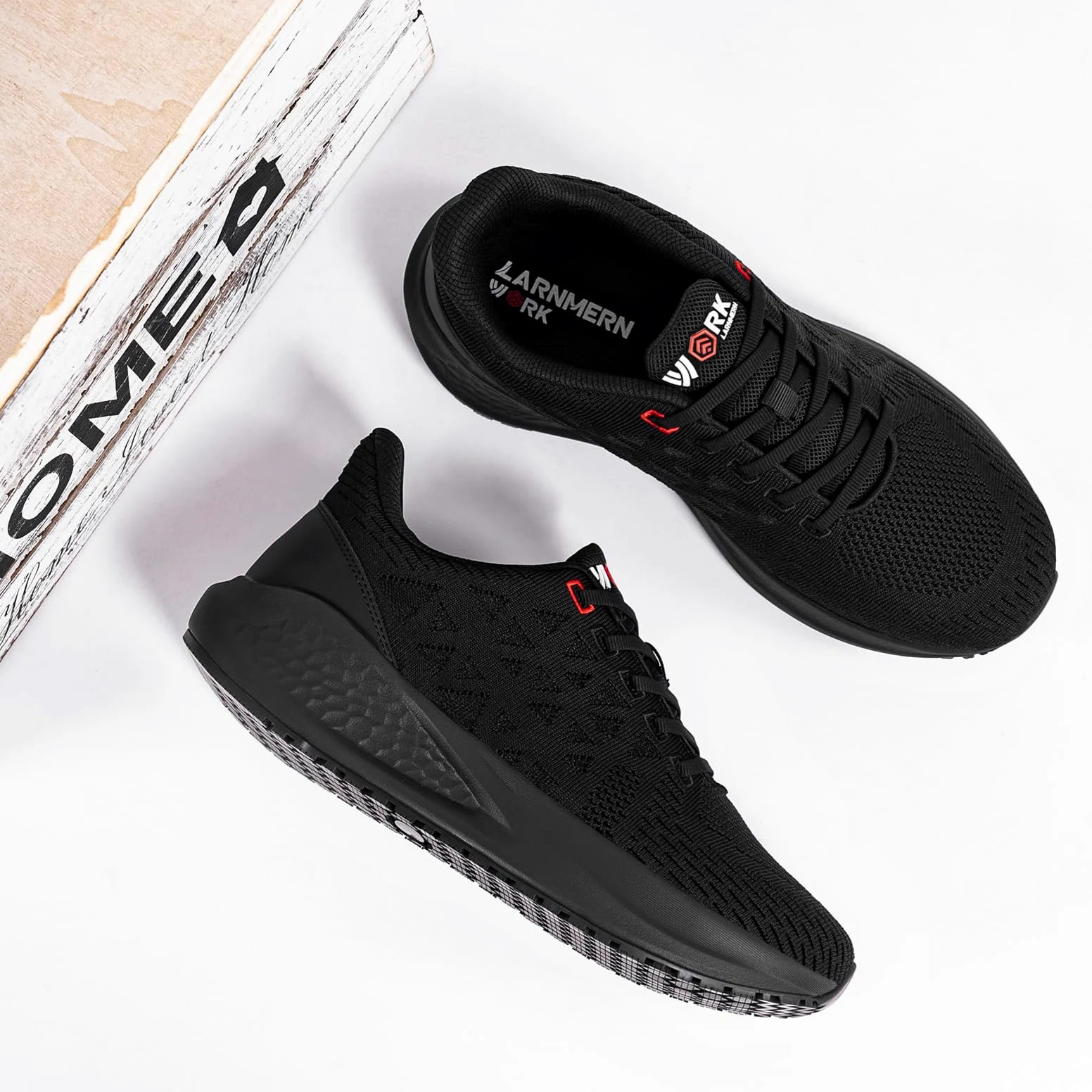 LARNMERN Scarpe Cucina Sneakers Uomo Scarpe Antiscivolo da Cuoco Uomo SRC Lavoro Antinfortunistiche Ristorazione Sanitaria Senza Puntale Comode