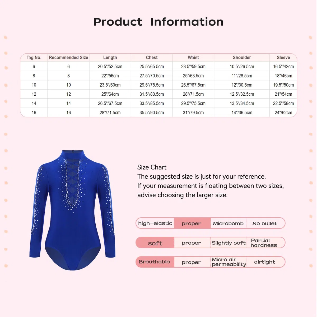 renvena Body Slim Fit Bambino per Ballo da Sala Danza Standard Latino Americano Leotards da Danza Claasica Balletto Abito da Jazz Tango Samba Rumba Competizione