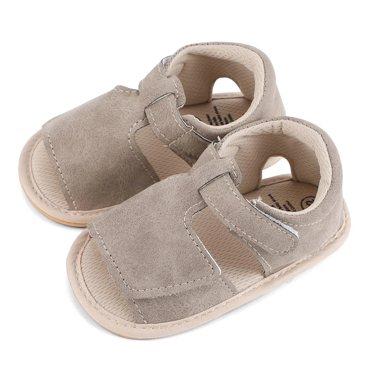 LACOFIA Sandali Neonato Battesimo Scarpe Primi Passi per Bambini estive con Suola in Gomma Antiscivolo Mesi