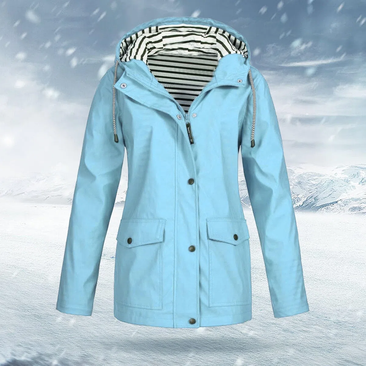 Giacca Antipioggia Da Donna Outdoor Plus Size Resistere All'Acqua Cappotto Allentato Antivento Con Cappuccio E Pantaloni Eleganti Impermeabile Trekking Vento Sportiva Windbreaker Jacket