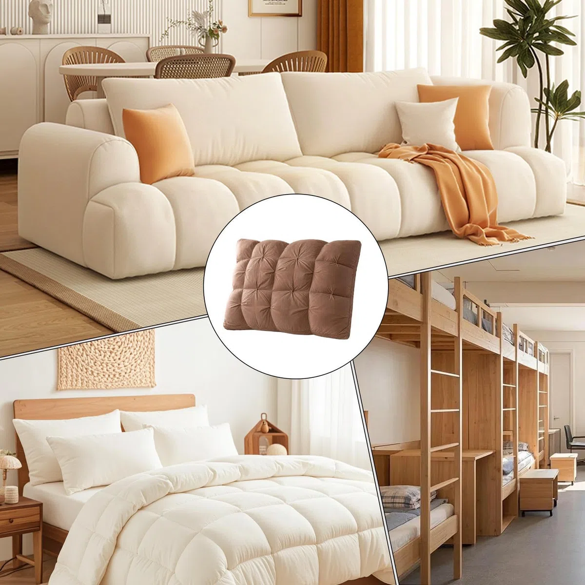 Cuscini Per Decorativi e Traspiranti | Cuscino in Piuma per gli Adulti, i Dormienti, il Collo, la Zona Lombare, le Gambe, la Lettura, Casa, l'Hotel, il Viaggio
