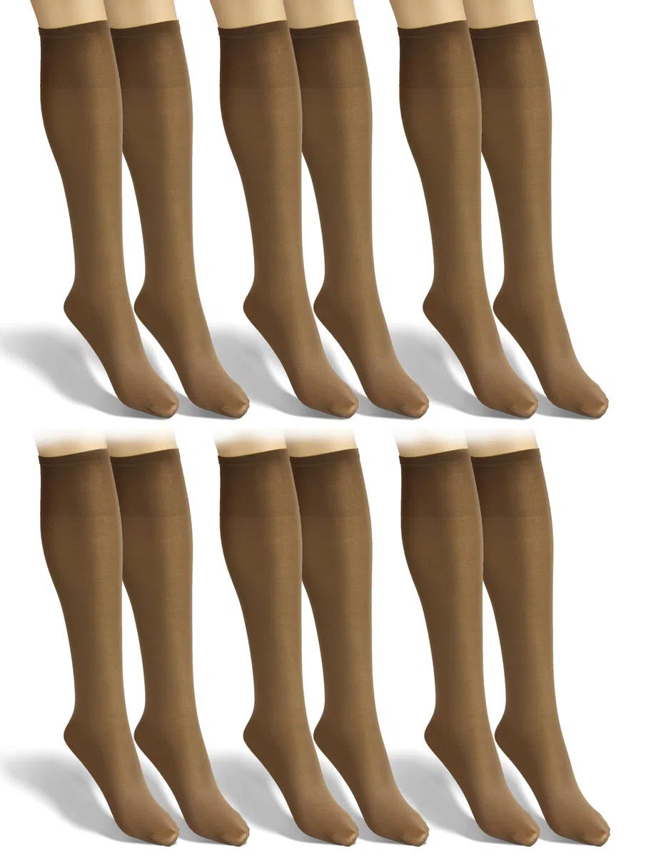 sesto senso 6 Paia Gambaletto Donna Microfibra Opaca 40 den di Calze Lunghe Colorate Setose