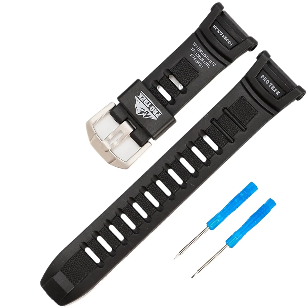 Cinturino di ricambio in resina da 18 mm per Casio Protrek PRG-130-1V | PRW-1500-1V | PRW-1500J-1- Adatto per uomini e donne, accessorio per orologio