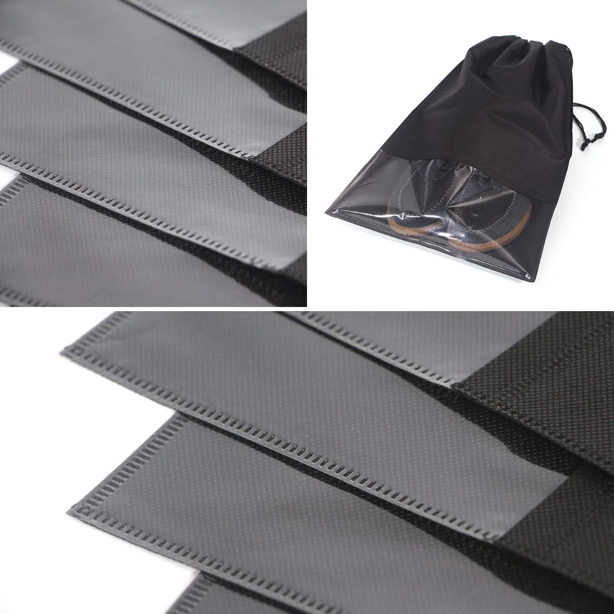 24 sacchetti per scarpe da viaggio in tessuto non tessuto con corda per uomini e donne grandi scarpe organizer