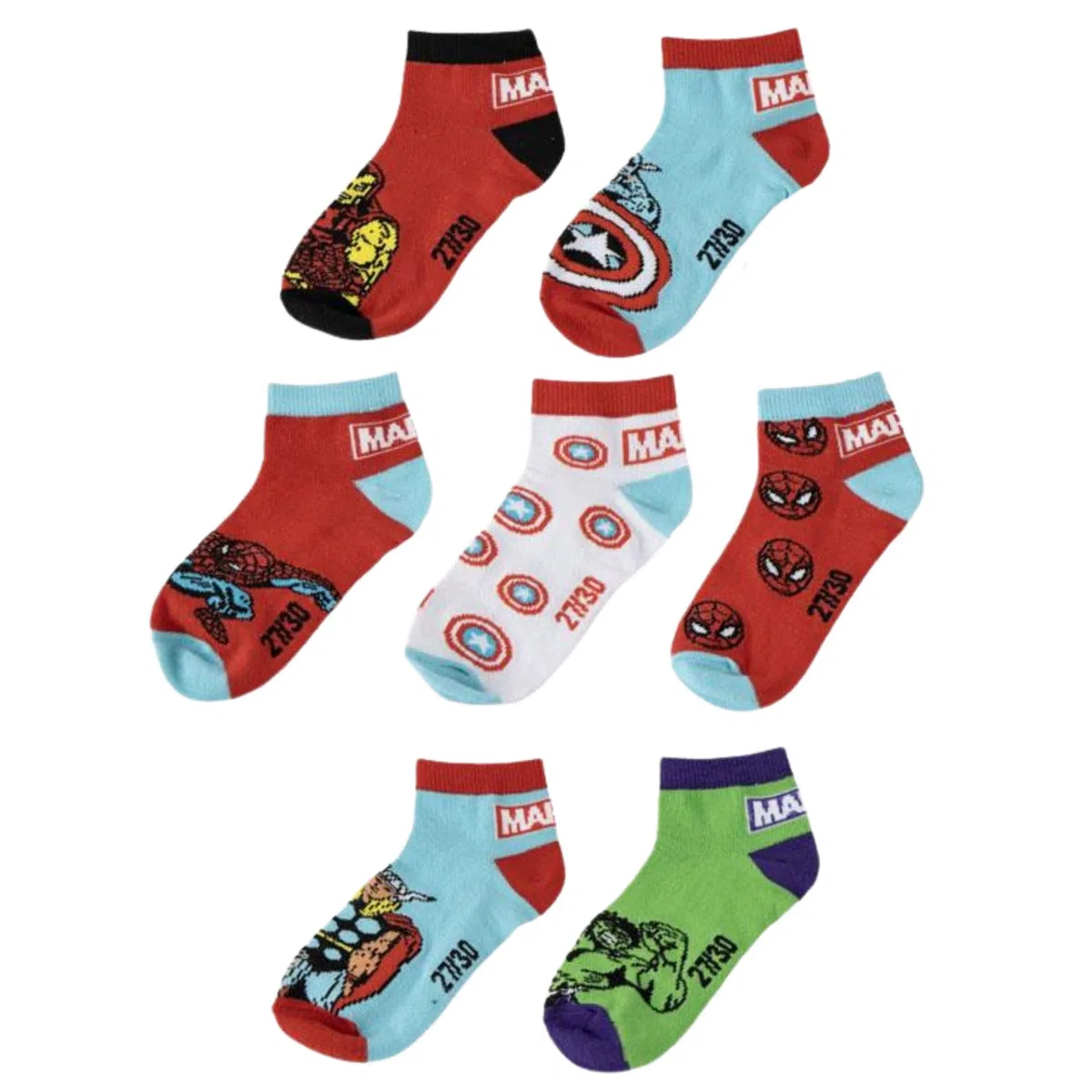 CERDÁ LIFE´S LITTLE MOMENTS Marvel, calzini alla caviglia per uso quotidiano e sport – Confezione di calzini alla caviglia morbidi e traspiranti per scarpe e scarpe casual
