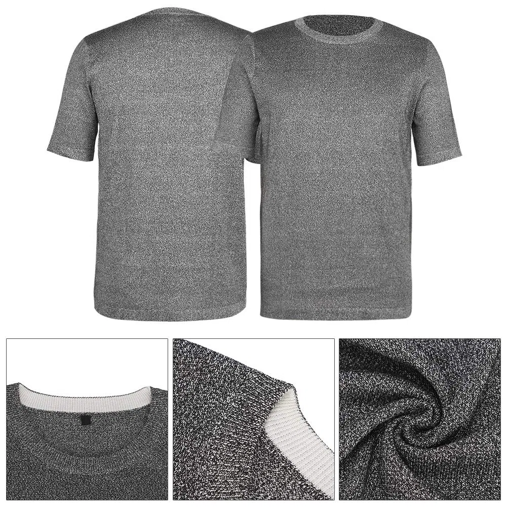 Abbigliamento Resistente Taglio Maglietta Sicurezza a Prova Taglio Top Abbigliamento Lavoro Industriale Livelli 5 Abbigliamento Protettivo per Fabbrica Magazzino Cucina(l)
