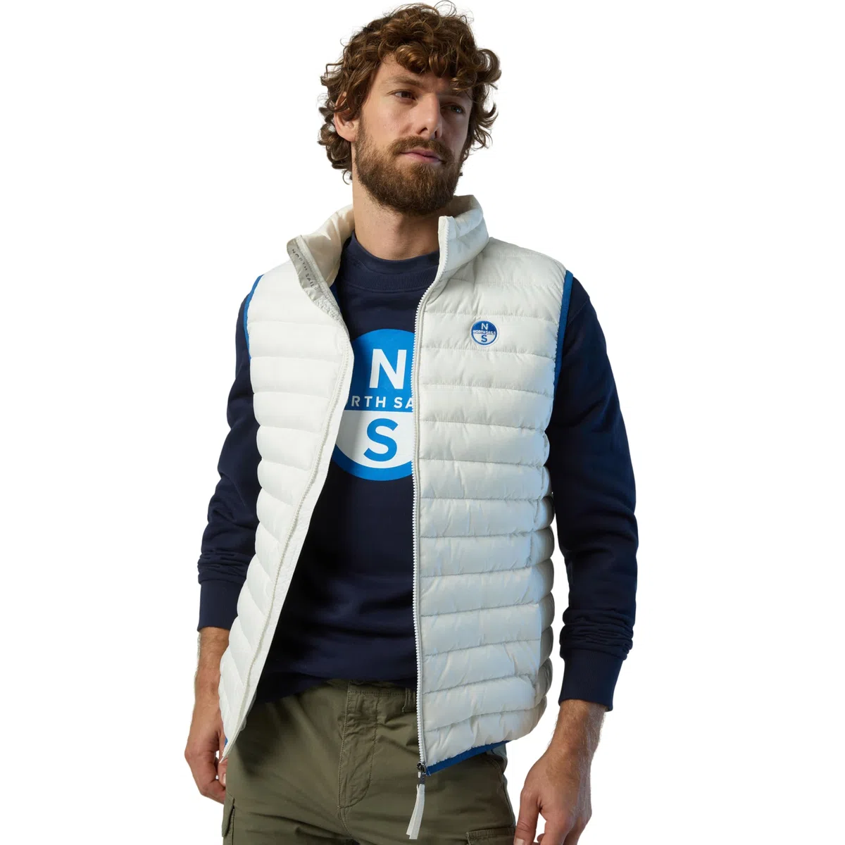 NORTH SAILS Smanicato Crozet Vest Gilet Sportivo Uomo Sintetico Bianco