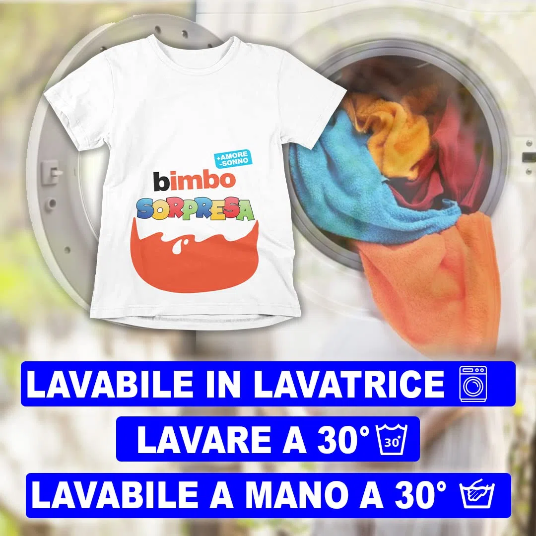 T-Shirt Maglia Premaman Bimba Sorpresa - Annuncio Gravidanza - Regalo Donna Incinta - Idee Regalo Baby Shower e Gender Reveal - Magliette Divertenti - Boy or Girl