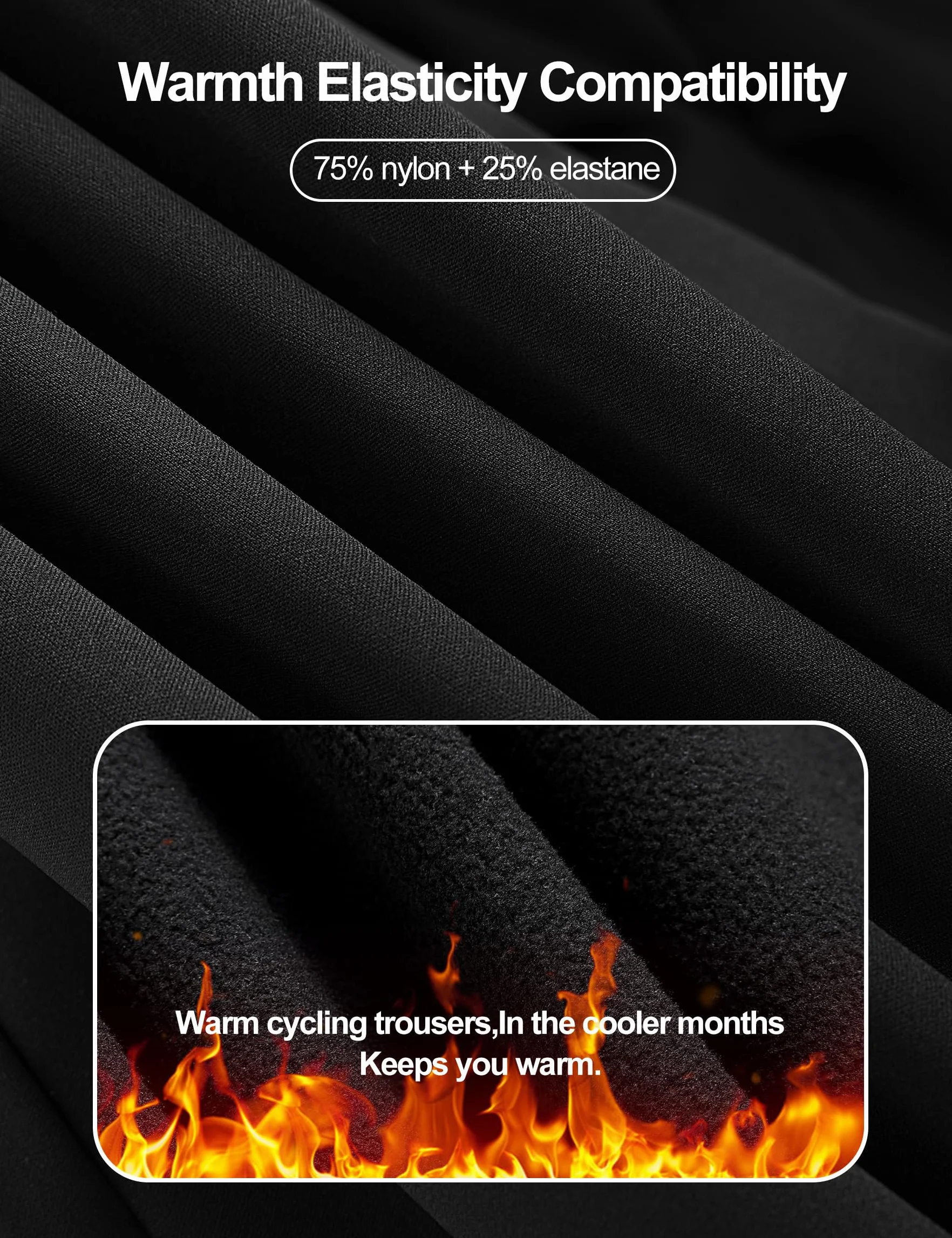 INBIKE Pantaloni Ciclismo Uomo Invernale con Tasche Pantaloni Bici con Fondello di Pile Pantaloni Lunghi MTB Abbigliamento Ciclismo Termico in Gel 3D Antishock Riflettente