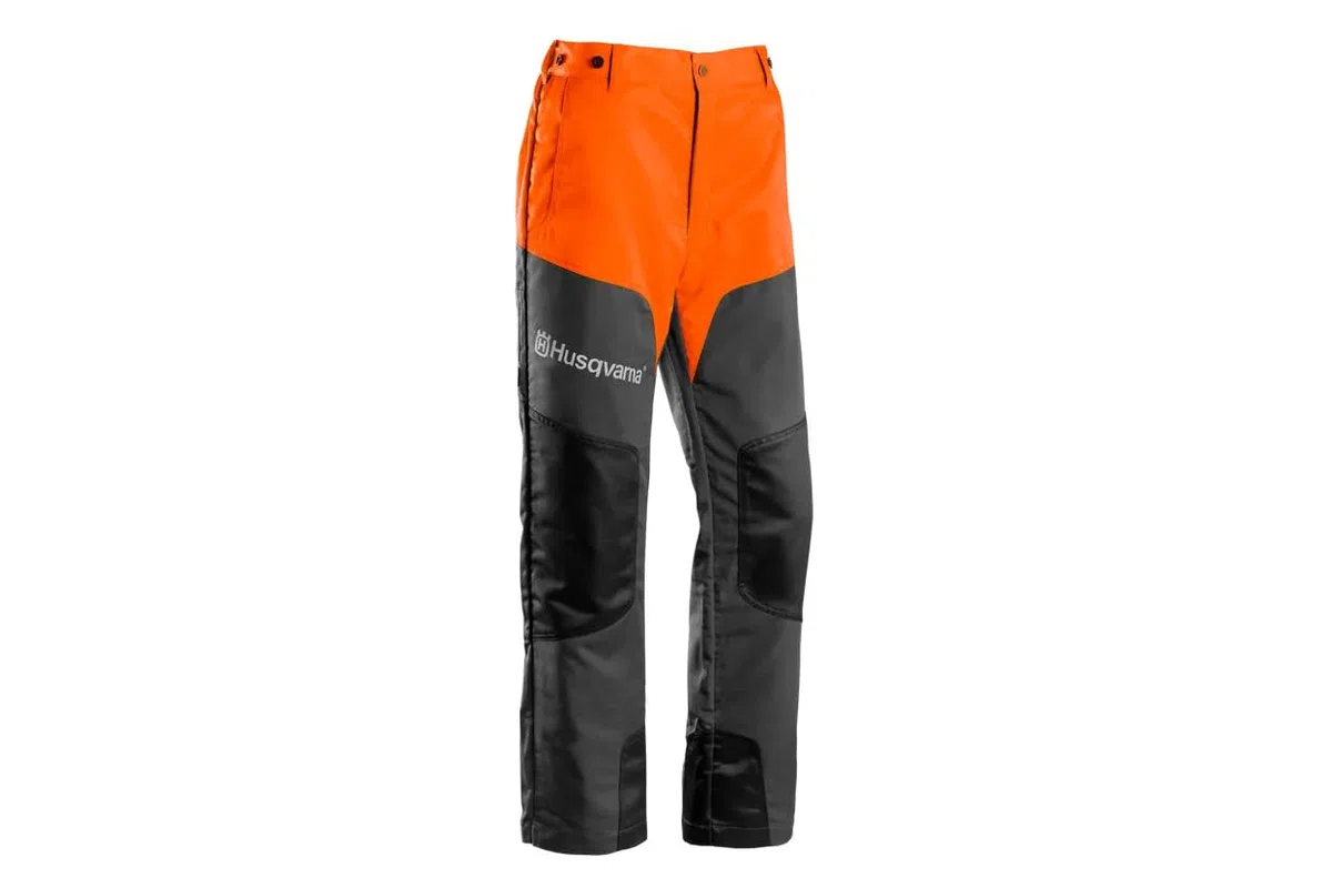 Husqvarna Pantalone Protettivo antitaglio Adatto all'utilizzo della Motosega EN381 Classe 1 (20 m/s), Arancione Grigio (52)