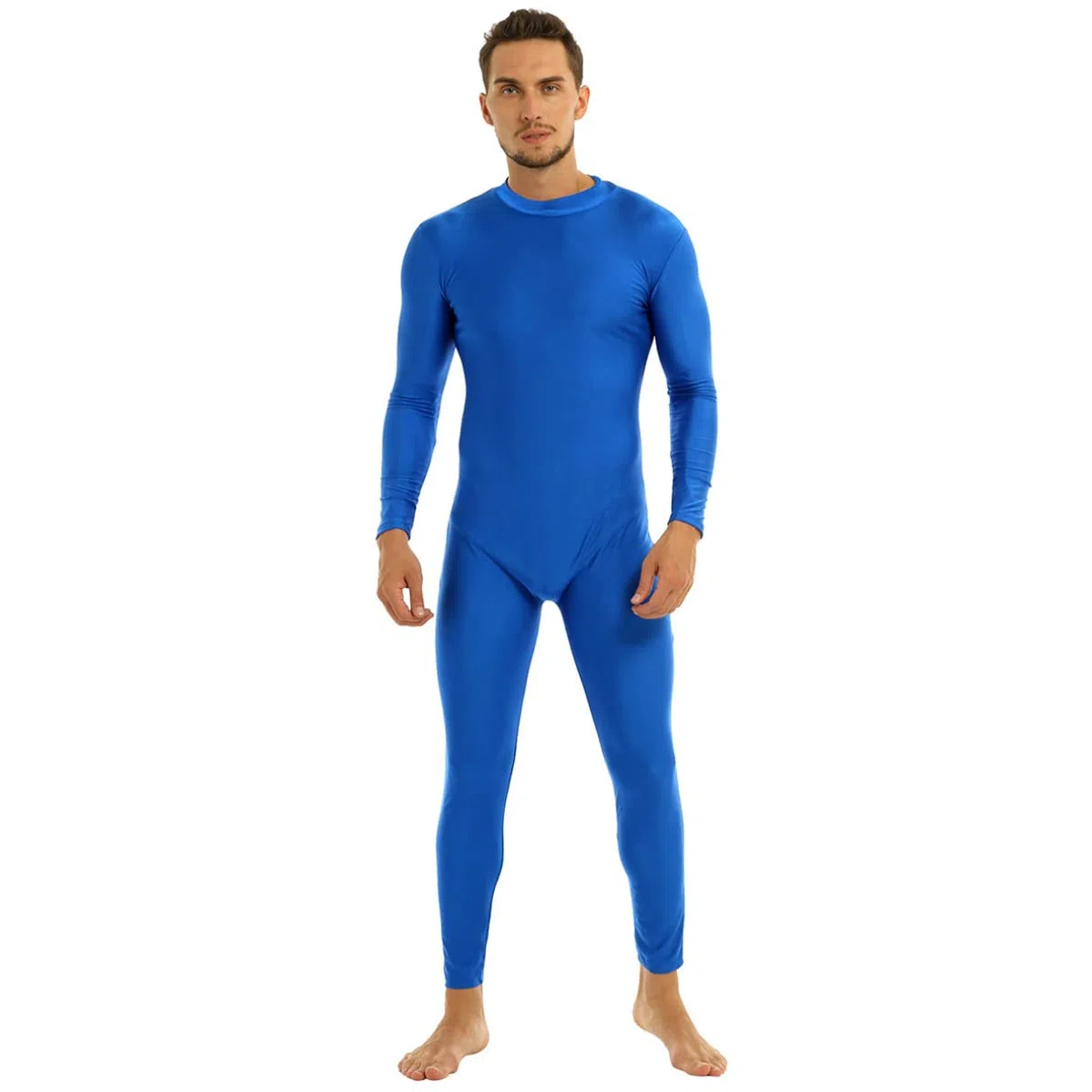 TiaoBug Tuta da Ginnastica Uomo Body Sportivo Elastico Tuta Intera da Palestra Running Body da Ballo Danza Allenamento Leotard Bodysuit Aderente Jumpsuit Sportswear
