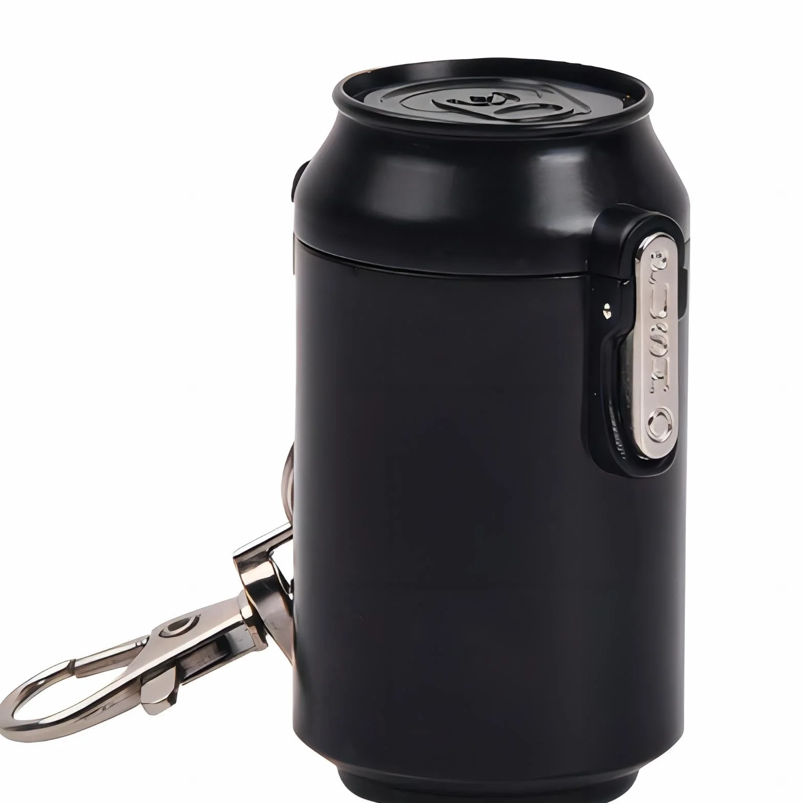 Nivofu Posacenere Portatile Tascabile Antiodore, Mini Portacenere Metallo, Posacenere Portatile Tasca con Gancio e Coperchio per Viaggio (Nero)