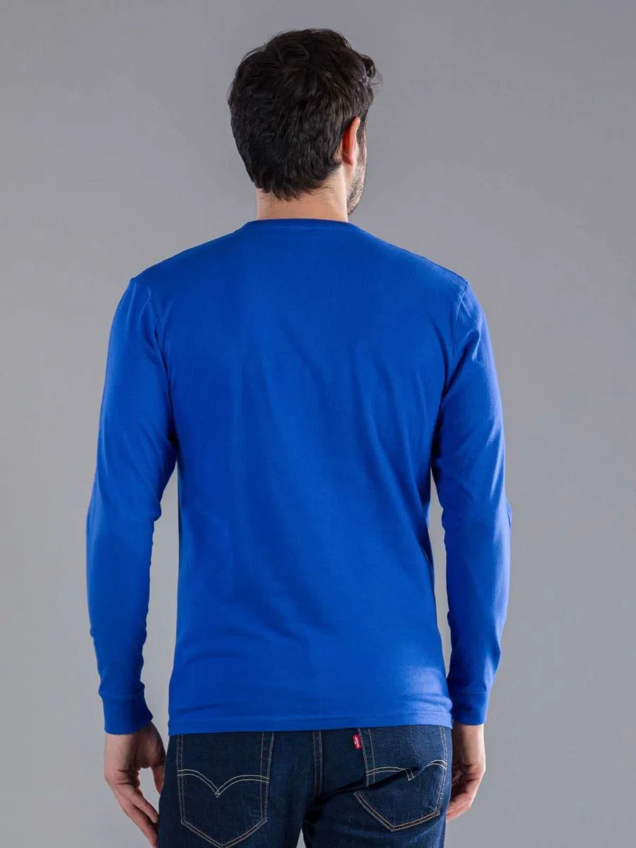T Shirt Uomo - Maglietta Manica Lunga Cotone, Tshirt Maglia Maniche Lunghe da Lavoro, T-Shirt Tinta Unita